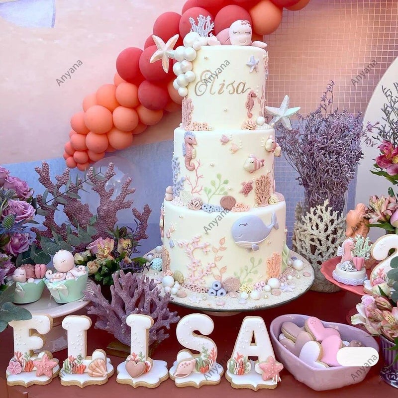 Anyana Sea Shell starfish conch coral Silicone Fondant Mold for Cake Decoration Chocolate Candy Mold Soap Mold Baking Tool Jello Mold edible Non stick easy to use - Image 3